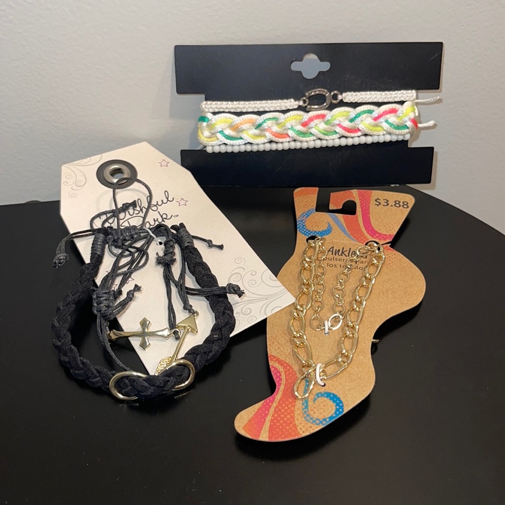 Bundle of bracelets and anklets